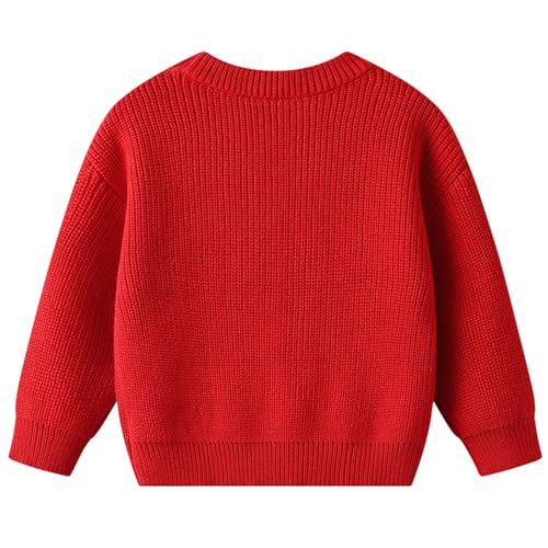 IWIHMIV Girls Sweaters Kids Crewneck Long Sleeve Knit Pullover Casual Comfortable Lightweight Fall Sweater2