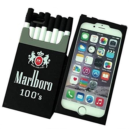 marlboro cigarette phone case Infinite Galleria ® 3D Soft Silicone Cigarette Box Shaped Back Cover Case  for Apple iPhone 7 Plus