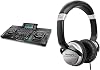 Denon DJ SC LIVE 4 - Standalone DJ Controller, 4-Channel Mixer, Amazon Music Unlimited Streaming & Numark HF125 - Ultra-Portable Professional DJ Headphones with 6 ft Cable, 40 mm Drivers