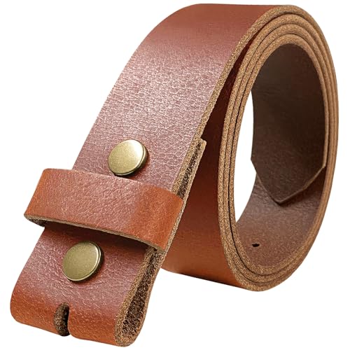 One Piece Full Grain Buffalo Leather Replacement Belt Strap 1-1/2