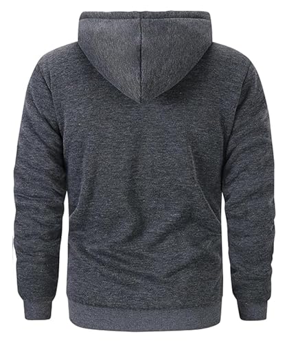 Image of SCODI Hoodies for Men Heavyweight Fleece Sweatshirt - Full Zip Up Thick Sherpa Lined Hooded Sweatshirts