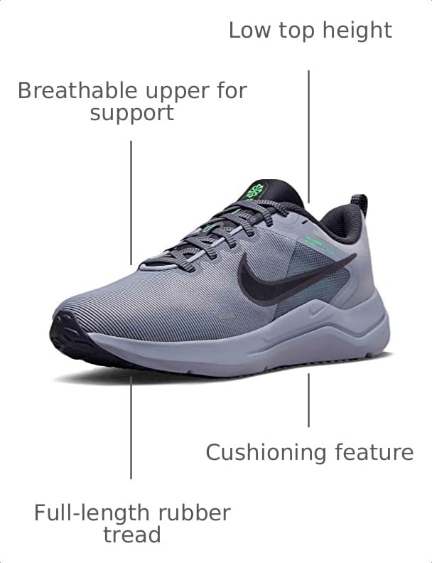 Image of Nike Downshifter 12, Men's Road Running Shoes, Blue Black, 15 US
