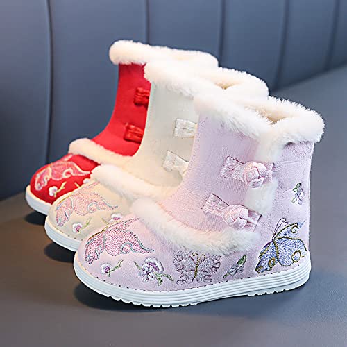 1﹣12T High Heel Cotton Boots Kids Boys Cloth Embroidered Shoes Hanfu Shoes Chinese Year Boots Girls Slippers3