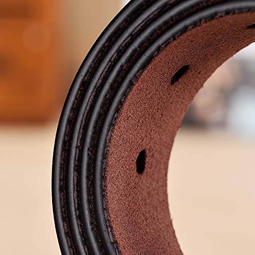 Women's Belt Genuine Leather Belt with Single Prong Alloy Buckle Red Black Brown4