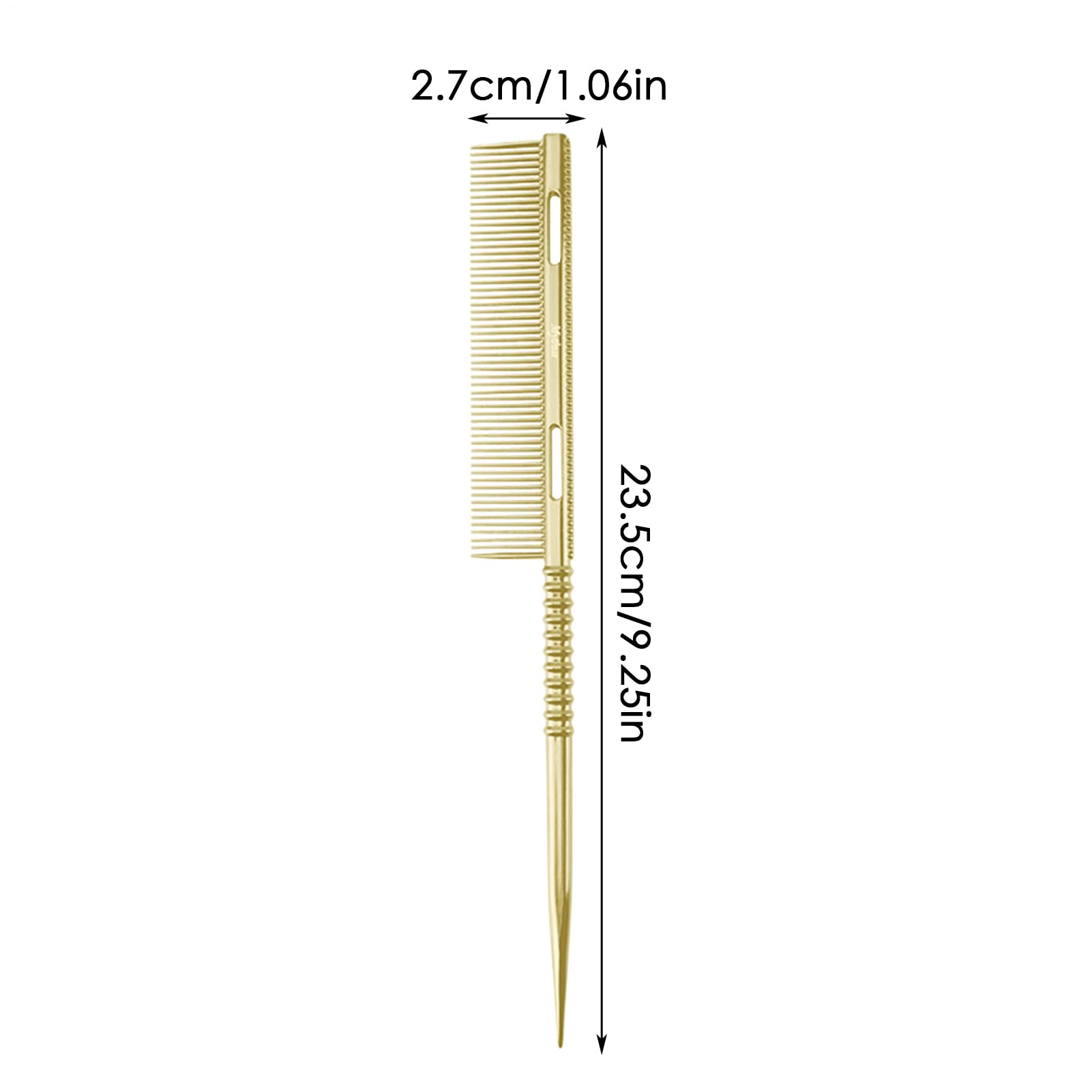 Pettini A Coda Da Donna Pettine leggero ergonomico per cotonatura radice | Spazzola coda denti in metallo da riga Spazzola Districante Leggera Ed Ergonomica Per Capelli Lisci