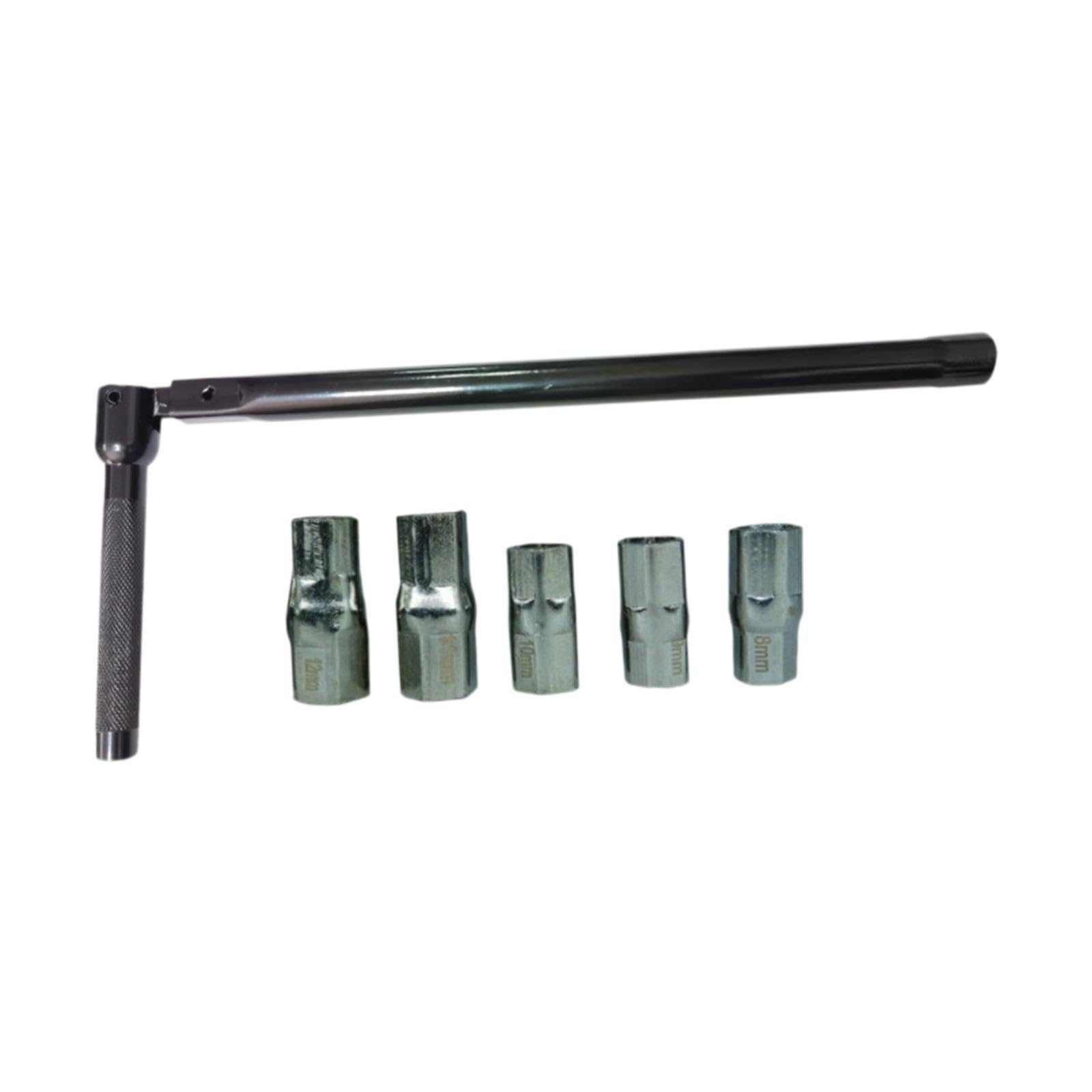 5 Zestaw kluczy nasadowych Przenośne narzędzie do demontażu Łazienka Solidny Hydraulik Tylny Zestaw Nakrętek Czarny 26x12 cm