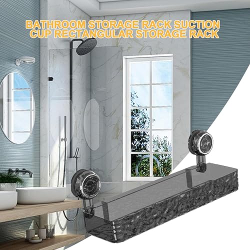 Étagère de douche transparente avec fixation puissante sans perçage en métal étanche - 5
