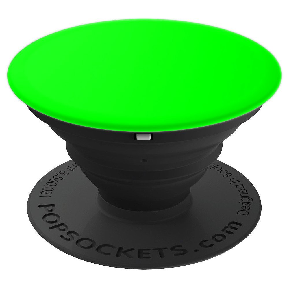 PopSockets PopGrip Neon Glow Blazing Lime - Support Et Grip Interchangeable Pour Smartphone Et Tablette, Idéal Pour Selfies Et Usage à Une Main