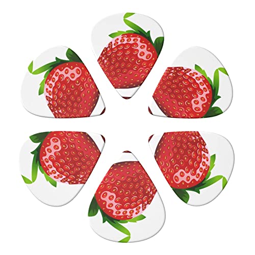 Strawberry Clipart Lot de 6 médiators pour guitare acoustique, guitare électrique, basse, ukulélé – fins, moyens et… - Les Beatles, Paul McCartney, John Lennon, RIngo Starr, George Harrison Strawberry Clipart Lot de 6 médiators pour guitare acoustique, guitare électrique, basse, ukulélé – fins, moyens et… – Image 5