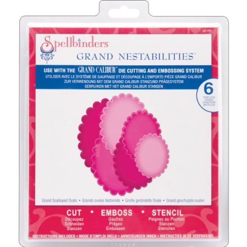 Spellbinders Grand Calibur Nestabilities Dies, Scalloped Ovals