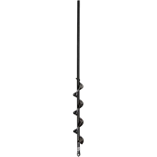 Yard Butler Roto Earth 18” Auger Drill Bit, IREA-4 - Digging Tool for Effortless Bulb Planting - Multi-Use Drill - Heavy-Duty Garden Equipment - Power-Coated Steel - Rust-Resistant