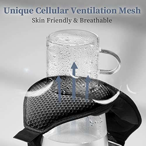 onaEz Sleep Mask, 2023 3D Mesh Sleeping Mask for Women Men with Breathable Fabric & Mesh Vents, Total Darkness Concave Sleep Masks Blindfold Eye Cover with Adjustable Strap for Travel, Nap, Sleeping