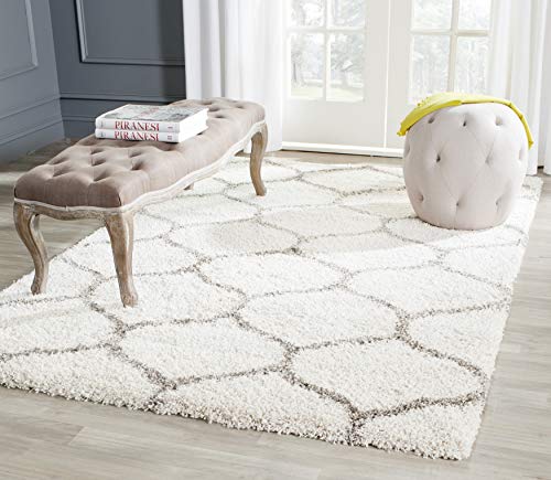 Safavieh Hudson Shag Collection SGH280A Moroccan Ogee Plush Area Rug, 3' x 5'