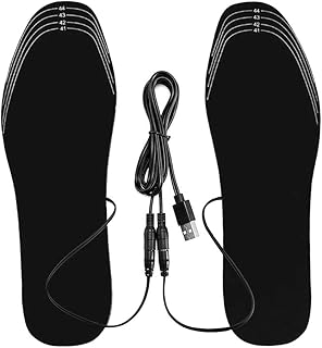 YFFSFDC 電熱インソール 中敷き USB加熱式 防寒対策 足暖かく 冬 電熱ウェア 靴底 カイロ 足 フットウェア 男女兼用 (L)