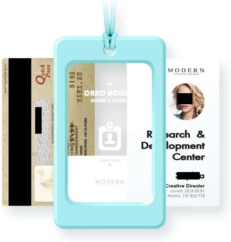 Ausweishalter, Kartenhalter mit Umhängeband, Ausweishüllen, Arbeit, Business-Ausweis, Kreditkartenhalter, Silikonseil, Mitarbeiter-Display, Etiketten, Organizer, tragbar, Ausweishüllen, einfach (Farbe