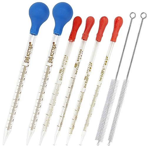 Omoojee 03 6Pcs Glass Pipettes Dropper cover