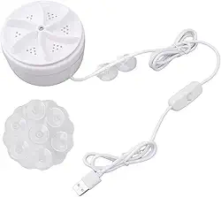 Mini Máquina de Lavar, Lavadora de Turbinas Ultrassônicas Mini Máquina de Lavar Roupa USB Portáteis para Roupas de Roupas, 5V 60W Small Washing Machine para Camping de Negócios