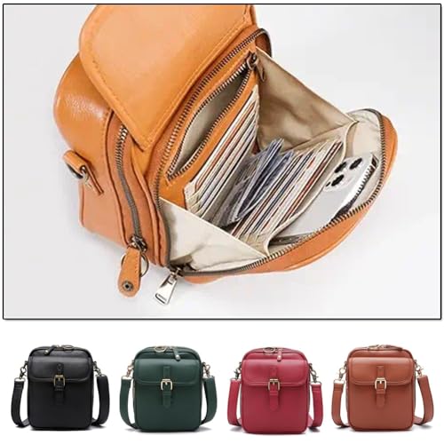 Enjoyaitlife Crossbody Bag, Forcipower Crossbody Leather Bag, Multiple Compartments, Spacious & Stylish, Waterproof3
