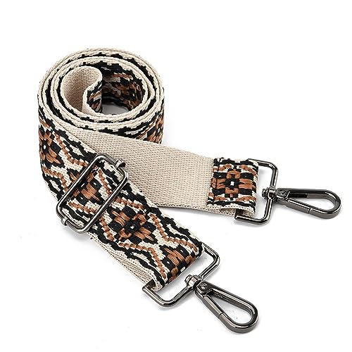 Image of Purse Strap Gold Hardware Replacement Crossbody Bag Strap, Wide Adjustable Shoulder Strap