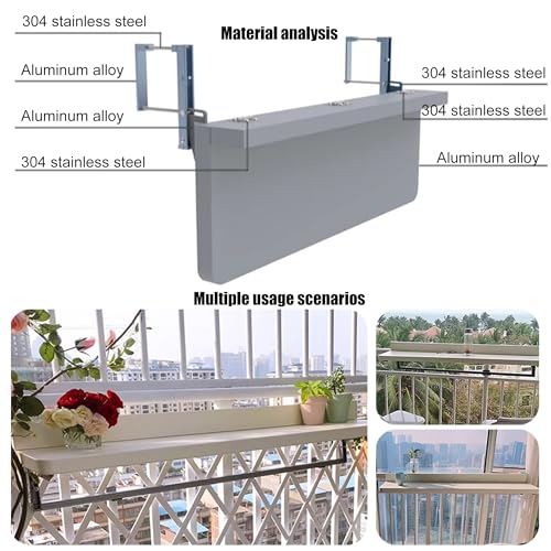 Mesa de balcón plegable para disfrutar del desayuno en el patio 4