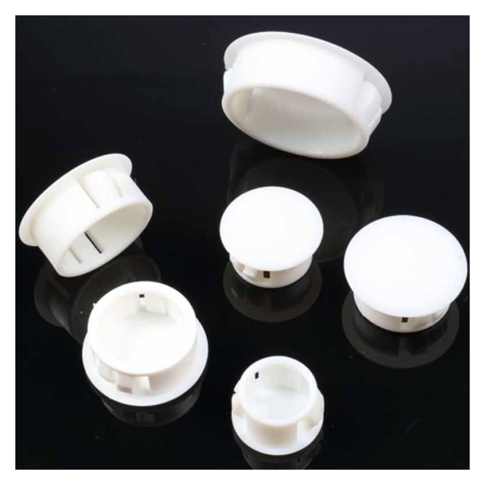 yaoqijie 10 Stück 40 mm Kunststofflochstopfen 50 mm 60 mm 70 mm 75 mm 45 mm Nylon Schwarz Grau Weiß Stopfen Staubkappen Flachkopf Reservierte Lochstopfen lasting ( Color : Black , Size : 100PCS_30MM )