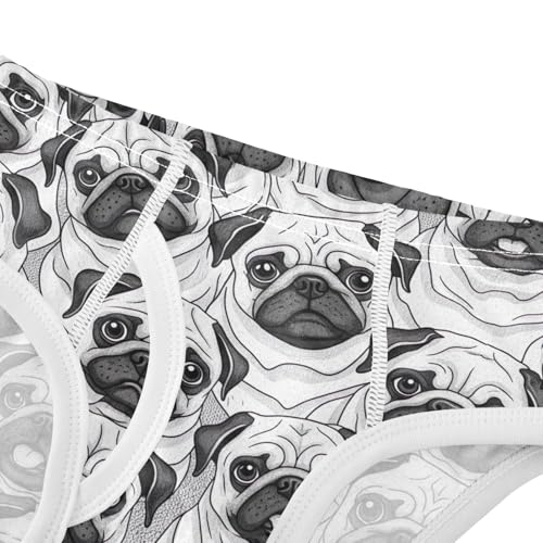 CHIFIGNO Boy Cotton Briefs Breathable Underwear Soft Briefs Underwear for Little Boys, Cute Dogs4