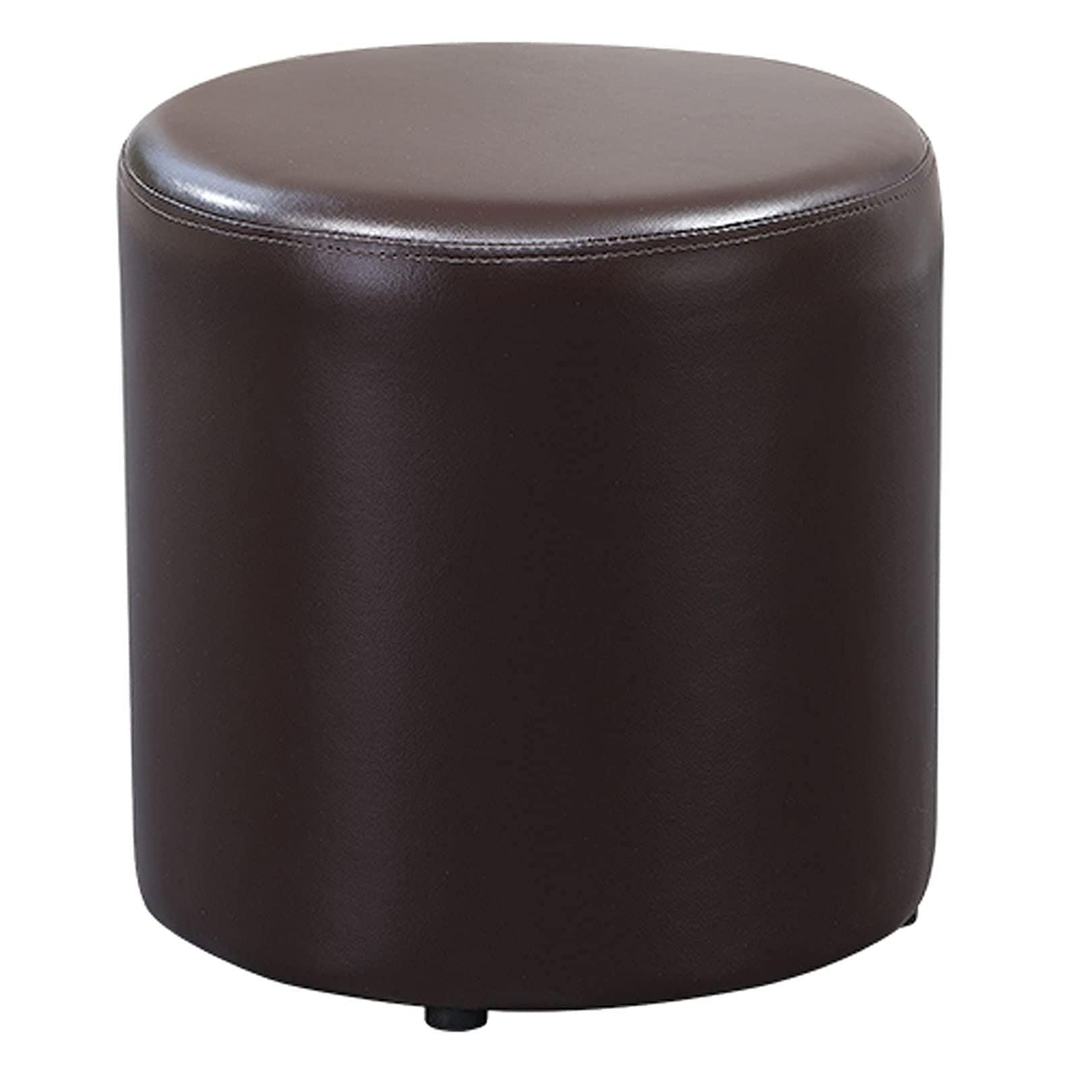 Tabouret en similicuir marron haute résistance de salon 40x40cm