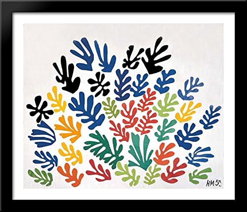 La gerbe 34x28 Large Black Wood Framed Print Art by Henri Matisse
