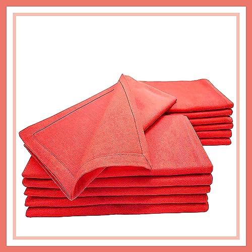 Set de 12 Servilletas de Tela de Algodón Coral 20x20 cm miniatura 7