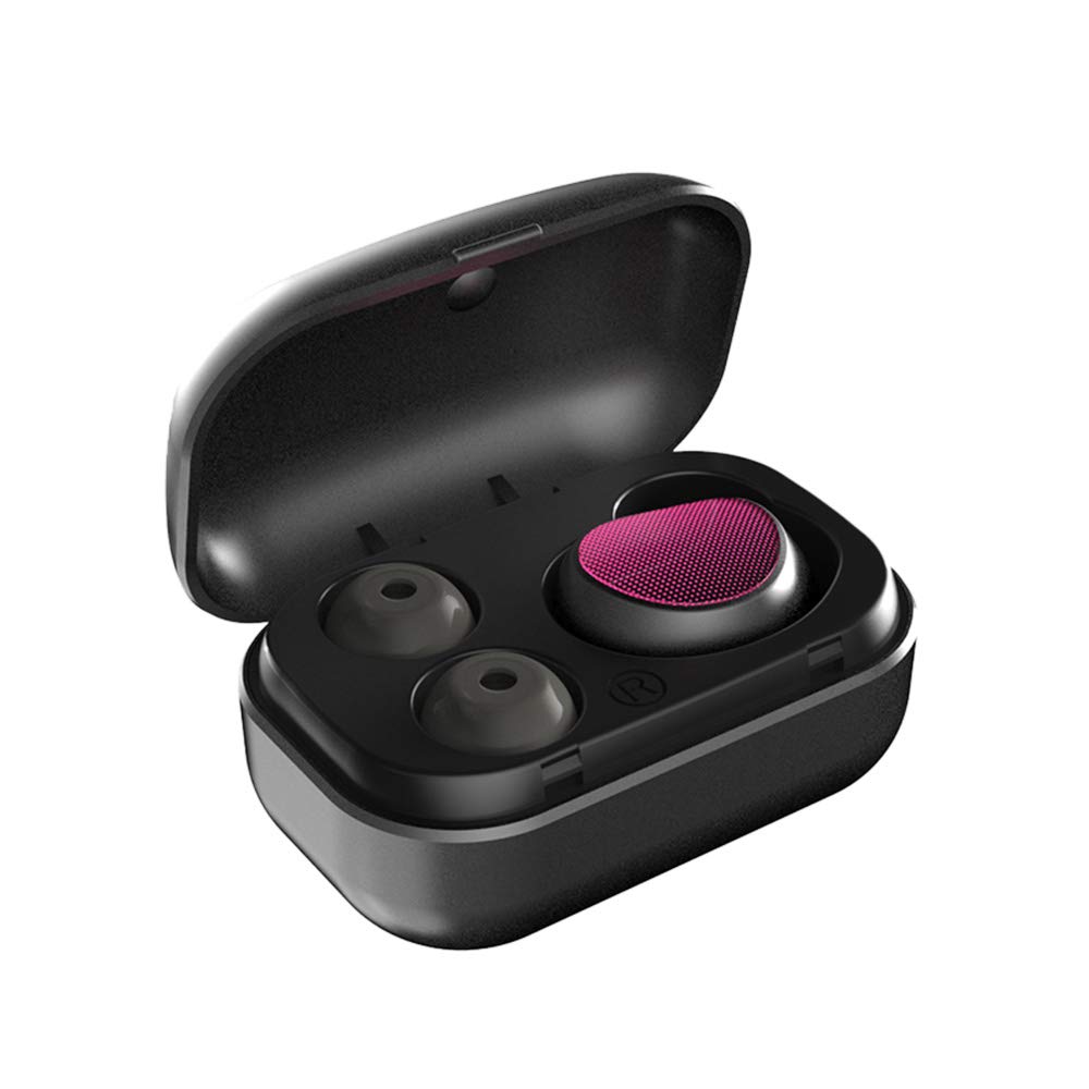 DeporteAuriculares Bluetooth 5.0, IPX5 Impermeable 6D Sonido Estéreo Mini In-Ear Cascos Bluetooth Inalámbricos con Caja de CargaHiFi