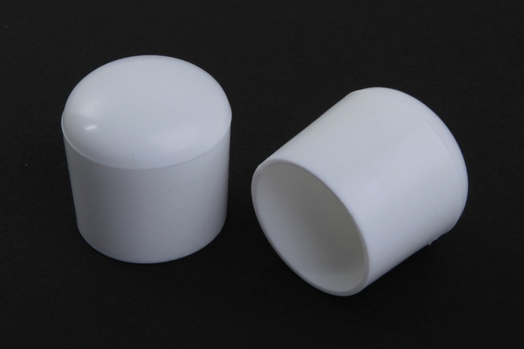 Chair Leg Caps / Floor Protectors / 28 mm Inner Diameter / White Plastic / 4 Pcs