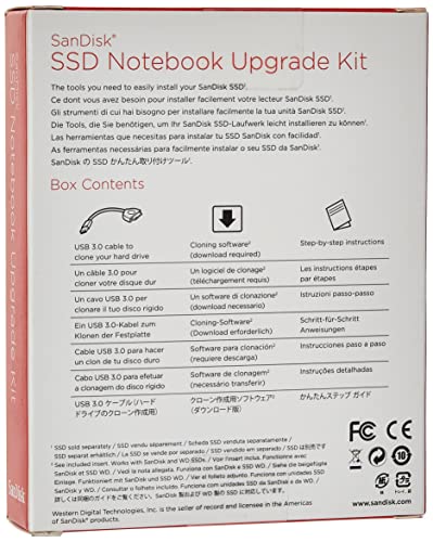 SanDisk Notebook Upgrade Kit SDSSD-UPG-G25 accesorio de clonación SATA USB negro 2