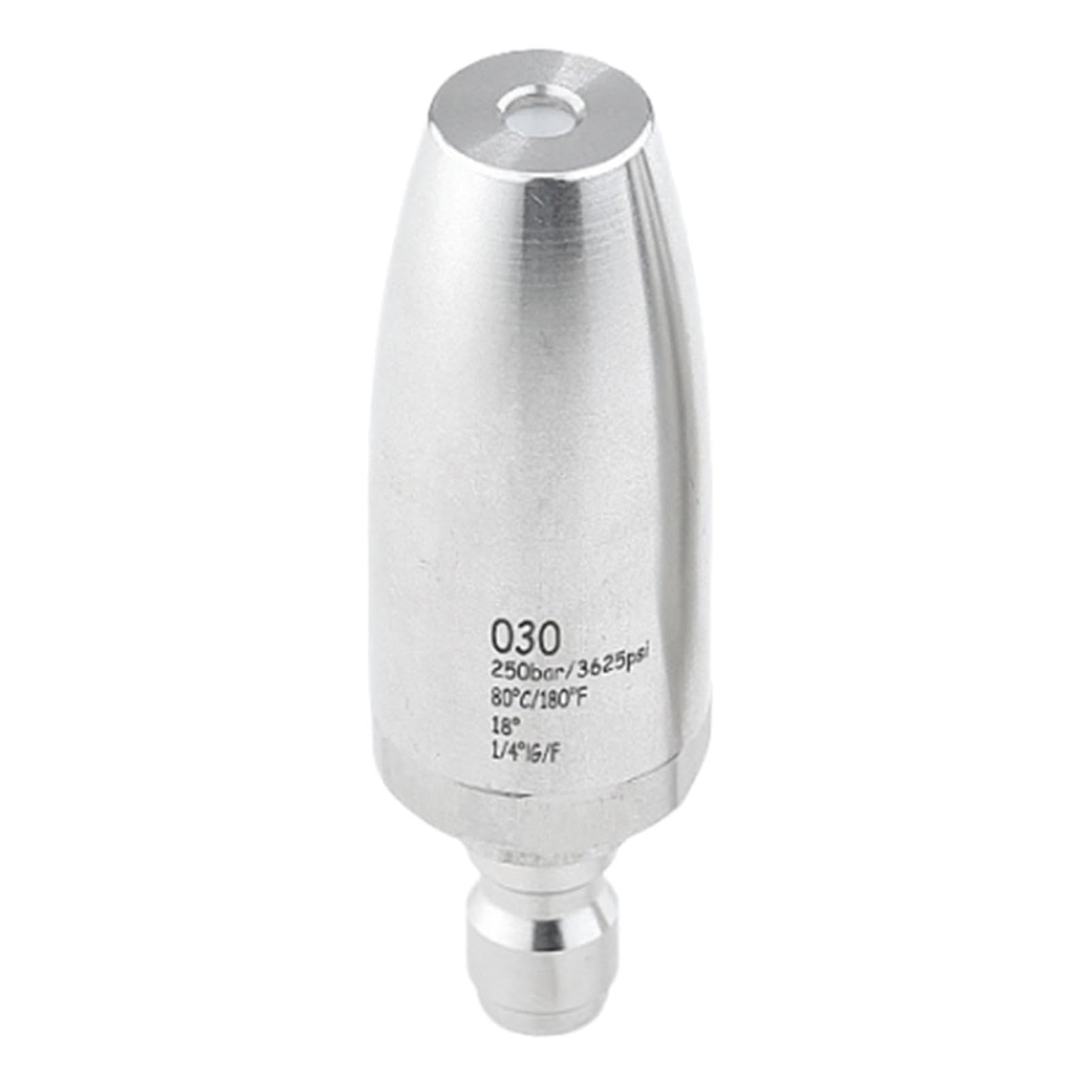 Buse Turbo En Acier Inox Pour Nettoyeur Haute Pression | Embout Rotatif 360° | Connexion Rapide 1/4 | Idéal Voiture, Terrasse, Allée