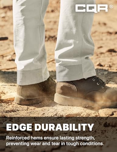 Image of CQR Men's Quick Dry Work Pants, Water Resistant Outdoor Tactical Pants, Lightweight Stretch Cargo Hiking Pants
