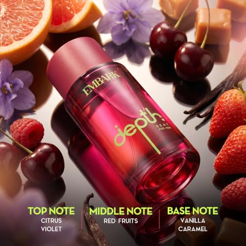 Image of EMBARK Depth Beat Long Lasting Perfume for Women | 100ml Eau De Parfum | Oriental Fruity Premium Fragrance | Gift for Women