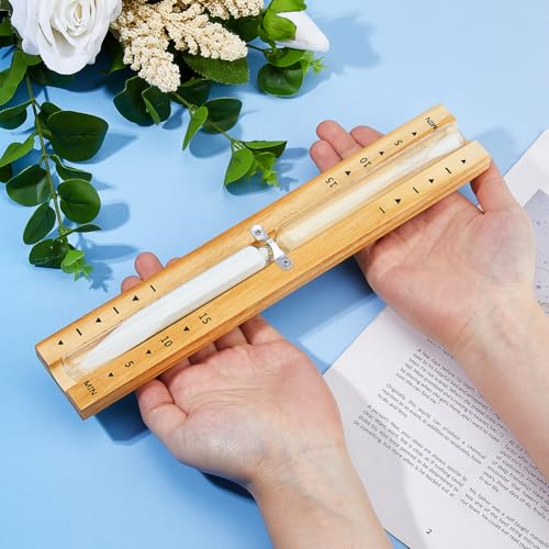 DICOSMETIC 1 Pc Sauna Eieruhr Sanduhr 15 Minuten Holz Sanduhr Weiße Sands Uhr Rotierende Sandsuhr Für SPA Raum Badezimmer Zuhause Büro Schreibtisch Dekor