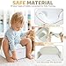 Orzbow 3-in-1 Potty Training Toilet, Detachable Baby Potty, As Toddler Toilet Seat, Chair, Step Stool for Boys & Girls 18+ Months, Potty Training Seat with Splash Guard, Lid, Easy Clean, Brown