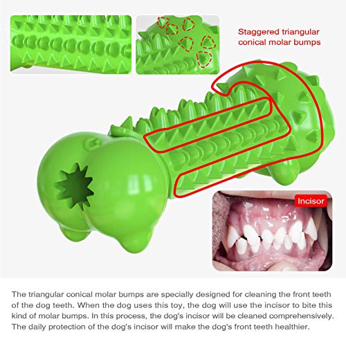 brinquedo para roer cachorro,Funien Brinquedo para mastigar escova de dentes para cães Dispensador d