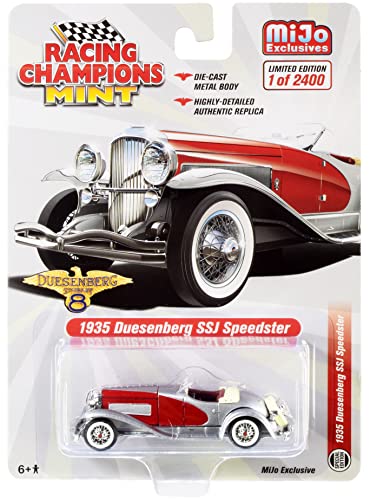 Limited 1:64 Duesenberg SSJ Speedster Metalizado Plata Rojo