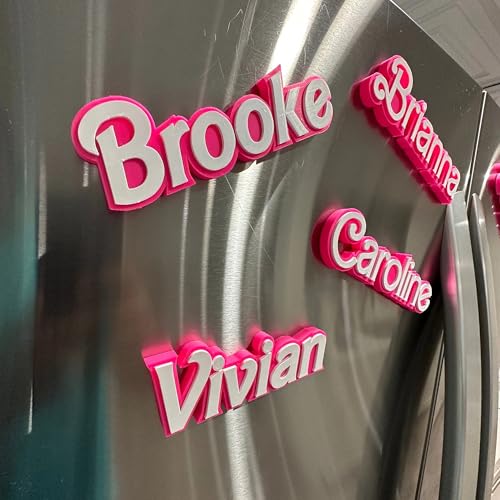 Imán Decorativo Personalizado de Nombre 3D de Acrílico Rosa miniatura 2