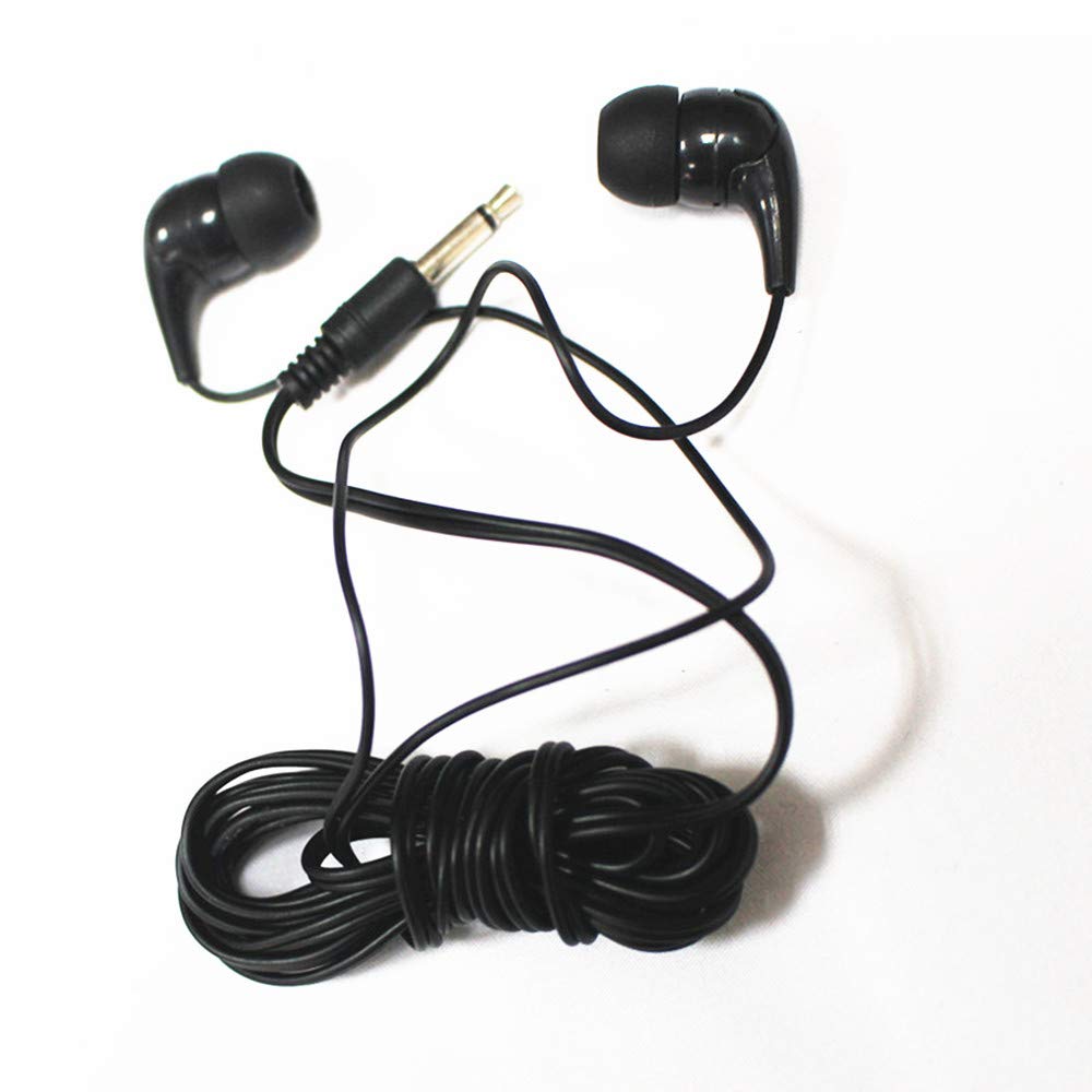 JustJamz Bulk Earbuds Bits, 100 Pack Of Colorful In-Ear Earbuds, 3.5mm Stereo In-Ear Earphones, Bulk Earbuds, Disposable Headphones, Multi-Color Earphones For Schools, Kids, Classrooms & Libraries