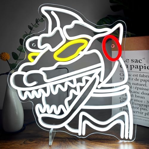 Image of Heliwey Mecha Monsters Neon Sign for Bedroom Wall Decor LED Neon Monsters King Wall Art Trendy Light for Gaming Room Mecha Dinosaur Sci-Fi Gifts