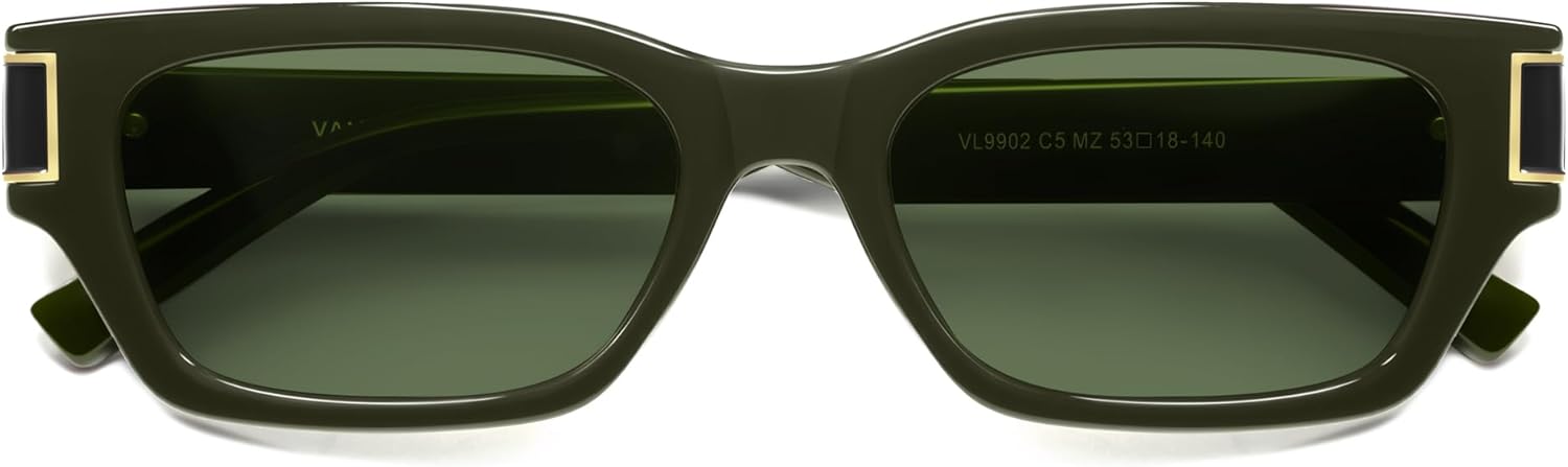 VANLINKER 2026 Polarized Trendy Small Square Cat Eye Sunglasses for Women Retro Rave Rectangle Shades VL9902