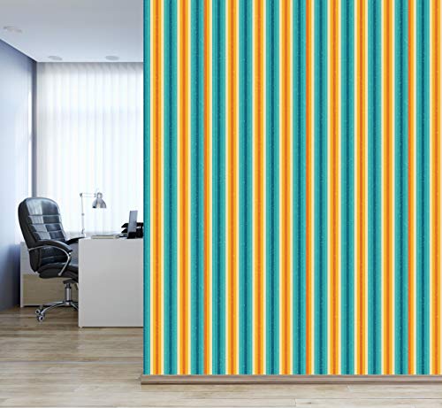 Image of DWELLSINDIA Vibrant Stripes Self Adhesive Wallpaper Waterproof, Scratch Resistant, Laminated 41cm x 244cm