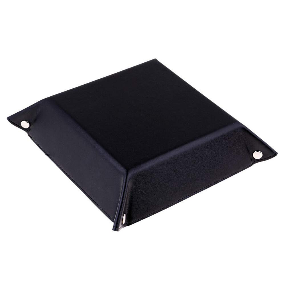 Yolistar Bandeja de almacenamiento de cuero rectangular para oficina, llaves, monedas, teléfono móvil