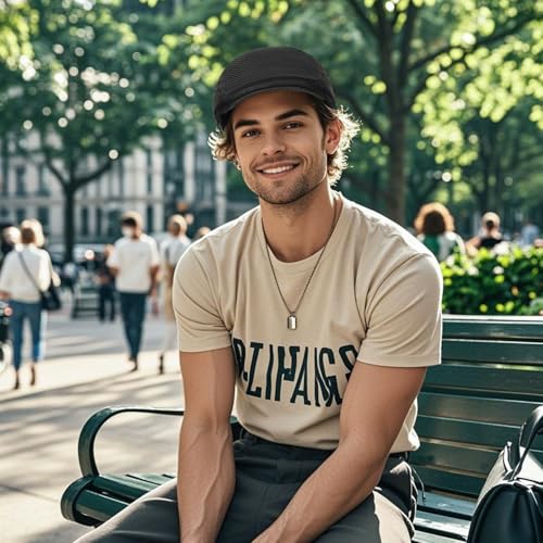 Image of WETOO Men's Flat Cap Gatsby Newsboy Lvy Irish Hats Driving Cabbie Hunting Cap