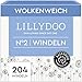 LILLYDOO hautfreundliche Baby Windeln - Größe 2 (4+ kg), Monatsbox (204 Stück), Sicherer Auslaufschutz, Weich, Ohne Parfüme & Lotionen für empfindliche Haut, Dermatologisch getestet