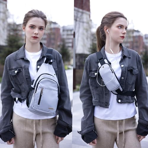 JENAGREEN Waterproof Sling Backpack Crossbody Sling Bag, Cross Bag Adjustable Travel Hiking Essentials Casual Daypack Multipurpose Chest Bag Purse for Women Men2