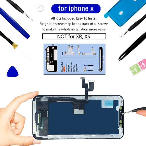 Simdog IPHONE X 5.8" For Iphone X 10 Screen Replacement 5.8 Inch Kit,3D Touch & Lcd Display Digitizer Assembly Screen,Compatible thumb #7