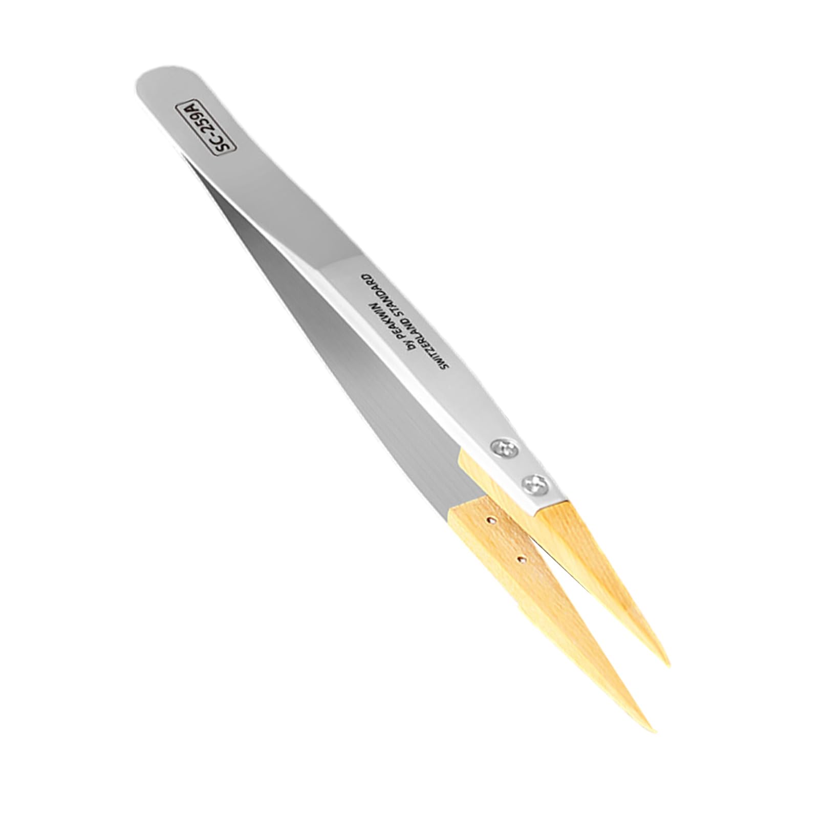 Woedpez Professional Grades Boxwood Insulated Accuracy Tweezer For Electronics And Jewelry Maintenance Anti Accuracy Tweezer